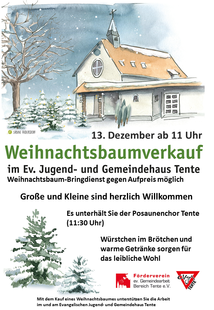 Weihnachtsbaumverkauf in Tente